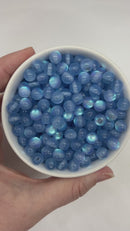 Sky Blue Shimmery Cat's Eye Beads 8mm (Package of Approx. 50 Beads)