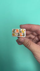 Fall Vibes Silicone Focal Bead 32x19mm (Package of 2)