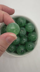 Green Marble Beads 20mm (Package of 10)