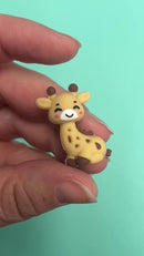 3-D Giraffe Silicone Focal Bead 29x17x12mm (Package of 2)