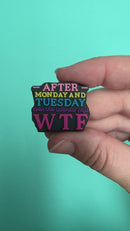 After Monday and Tuesday Even the Calendar Says WTF Silicone Focal Bead 25x30mm (Package of 2)