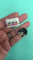 You Can Do Hard Things, Keep Climbing Silicone Focal Bead 30x20mm (Package of 2)