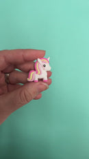 3-D Unicorn Silicone Focal Bead 27x28x13mm (Package of 2)