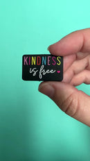Kindness is Free. Silicone Focal Bead 21x33mm (Package of 2)
