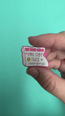 The Good News: You Got This (Keep Going) Glow in the Dark Silicone Focal Bead 22x27mm (Package of 2)