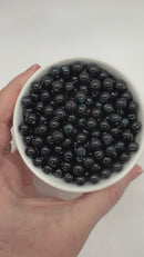 Black Shimmery Cat's Eye Beads 8mm (Package of Approx. 50 Beads)