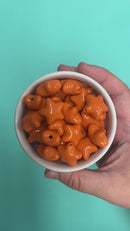 Orange Solid Star Bead 21mm (Package of 5)