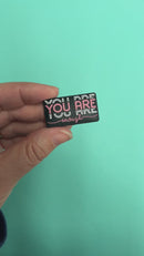 You Are Enough Silicone Focal Bead 36x19mm (Package of 2)