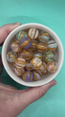 Pastel & Gold Glitz Vertical Stripe Variety Pack Beads 16mm (Package of 10)