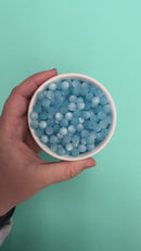Baby Blue Matte Pearly Luster Beads 8mm (Package of Approx. 50 Beads)