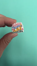 Good Things are Coming Silicone Focal Bead 21x25mm (Package of 2)