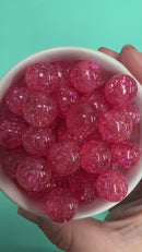 Watermelon Pink Translucent Holographic Spangle Beads 16mm (Package of 10)