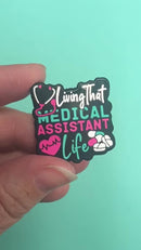 Living That Medical Assistant Life Silicone Focal Bead 30x29mm (Package of 2)