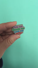 Pick Me Choose Me Love Me Focal Bead 23x30mm (Package of 2)