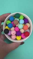Milky White Transparent Spiral 15mm Silicone Beads (Package of 10)