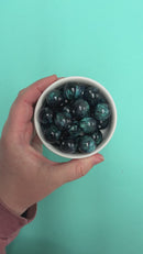 Midnight Cosmic Glitter Beads 20mm (Package of 10)