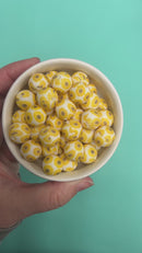 Sunflower Silicone Beads 15mm (Package of 10)