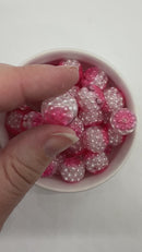 Pink Suspended Pearl Cluster Beads 16mm (Package of 10)