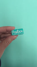 Positive Mind + Vibes + Life Silicone Focal Bead 16x33mm (Package of 2)