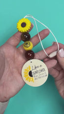 Like a Sunflower, Rise, Shine & Hold Your Head High Multicolor UV DTF No Heat Transfer 1.6"x1.25" (Package of 1)
