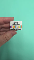 Be the Light in the Darkness Silicone Focal Bead 29x22mm (Package of 2)