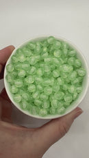 Pistachio Super Glitter Beads 8mm (Package of Approx. 50 Beads)