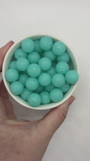 Light Robin Egg Glitter Silicone Beads 15mm (Package of 10)