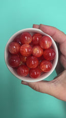 Red Pearly Luster Beads 20mm (Package of 10)