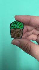 I Don't Give a Fucculent Silicone Focal Bead 30x25mm (Package of 2)