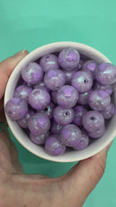 Shimmery Lilac Heart Inlay Beads 16mm (Package of 10)