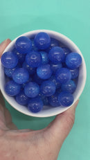 Royal Blue Shimmery Glow in the Dark Beads 16mm (Package of 10)