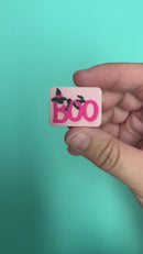 Boo Silicone Focal Bead 30x23mm (Package of 2)