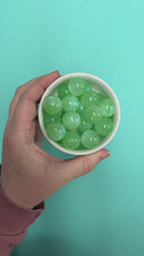 Lime Green Cosmic Glitter Beads 20mm (Package of 10)