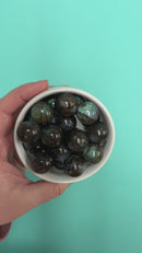 Brown Cosmic Glitter Beads 20mm (Package of 10)