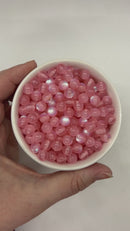 Pink Lemonade Shimmery Cat's Eye Beads 8mm (Package of Approx. 50 Beads)