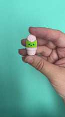 3-D Dainty Cactus Silicone Focal Bead (Package of 2)