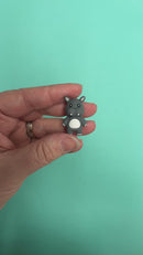 3-D Hippopotamus Silicone Focal Bead 30x19x17mm (Package of 2)