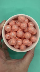 Shimmery Peach Heart Inlay Beads 16mm (Package of 10)