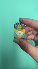 Aesthetic Crayon Box Silicone Focal Bead 33x24mm (Package of 2)