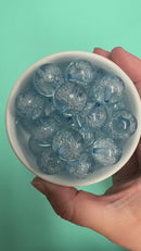 Sky Blue Bubble Beads 20mm (Package of 10)