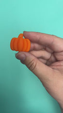 Orange Pumpkin Silicone Focal Bead 27x30mm (Package of 2)