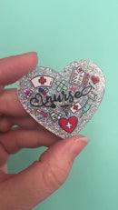 Nurse Supplies Heart Acrylic Accent 45x50mm (Package of 1)