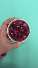 Red Cosmic Glitter Beads 20mm (Package of 10)