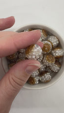 Coffee Suspended Pearl Cluster Beads 16mm (Package of 10)