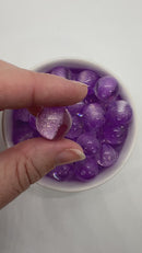 Lilac Color Core Glitter Illusion Beads 16mm (Package of 10)