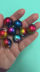 Multicolor High Shine Ombre Beads 20mm (Package of 10)