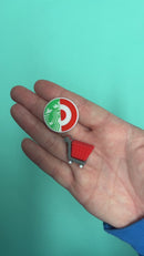 3-D Red Shopping Cart Silicone Focal Bead 24x20x13mm (Package of 2)