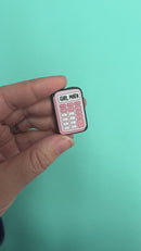 Girl Math Calculator Focal Bead 33x22mm (Package of 2)