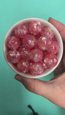 Light Pink Shades Suspended Crushed Shell Beads 20mm (Package of 5)