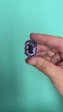 Silhouette Witch Portrait Silicone Focal Bead 27x19mm (Package of 2)